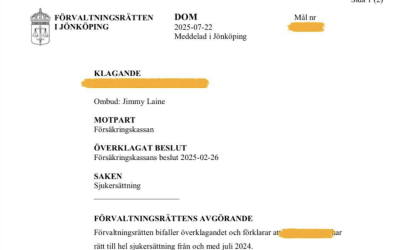 Vår klient med ME/CFS beviljas hel sjukersättning