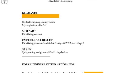 Vår klient med utmattningssyndrom får rätt till sjukpenning