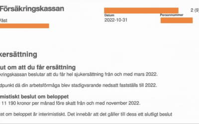 Vår klient med utmattningssyndrom får rätt till sjukersättning