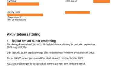 Vår klient med svår autism beviljas hel aktivitetsersättning